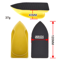 Planche de ponçage manuelle jaune 120*55mm avec fixation auto-agrippante pour le ponçage du bois, du métal, le polissage automobile et l'élimination de la rouille