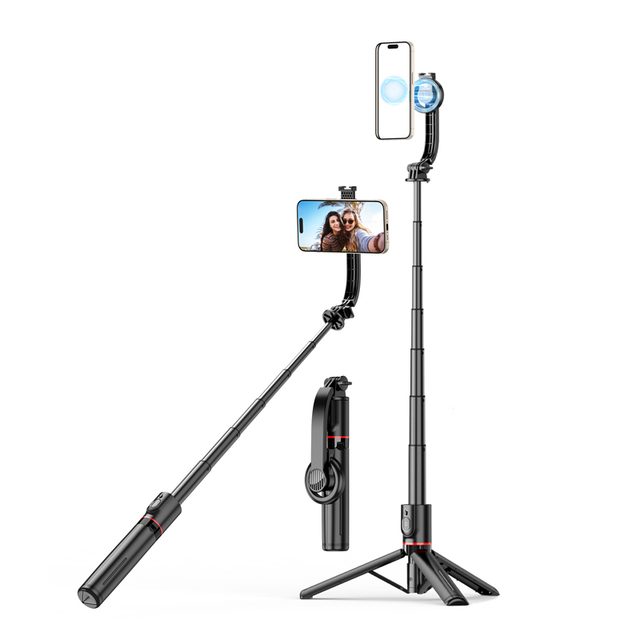Portable Desktop Cell Phone Tripod Stand Magnetic Selfie Stick Tripod for Magsafe iPhone 15 14 13 12