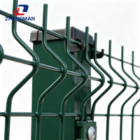 Panneau de clôture 3D en treillis métallique soudé, revêtement PVC, pour extérieur, jardin, ferme, treillis métallique en fer galvanisé à chaud, coupe-vent