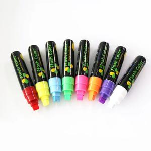 10MM Jumbo Tips Liquid Chalk Markers Utilisation effaçable <span class=keywords><strong>sur</strong></span> <span class=keywords><strong>les</strong></span> fenêtres/miroirs/tableau d'écriture LED/étiquettes de tableau noir - Product Image 2