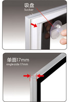 Boîte d'affichage lumineuse magnétique pour affiche publicitaire, cadre en aluminium ultra-fin de 17 mm d'épaisseur, haute luminosité