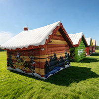 Cabane de Noël gonflable géante, tente gonflable extérieure en forme de grotte pour centre commercial, jardin et décoration de foire de Noël