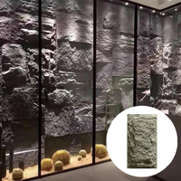 Panneaux en pierre PU 3D pour extérieur et intérieur, design lune, polyuréthane, pierre artificielle, motif vague de récif marin pour écoles, hôpitaux, centres commerciaux