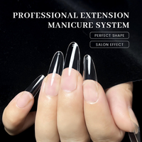 Nouveauté : Boîte de 360 pièces d'extensions d'ongles en gel carrées, application facile, ongles artificiels avec une réduction spéciale
