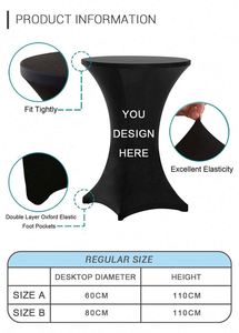 Fundas Ajustables para Mesa GoldFlag 60x110cm, Spandex, Portátiles, con Logotipo Personalizable, Alta Calidad, Envío Rápido, Promoción para Eventos - Product Image 3