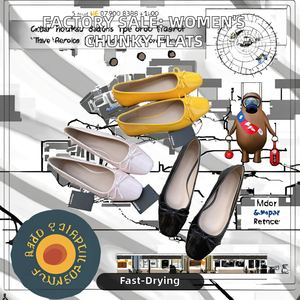 Direct Factory Sale Women's Casual <b>Slip</b>-On Closure Flats <b>Shoes</b> Autumn/Summer Fashion Chunky Design Butterfly Knot Ballerina PU - Product Image 2