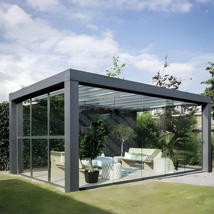 Vente directe usine – Véranda triangulaire minimaliste en alliage d'aluminium et double vitrage trempé pour villa et jardin - Product Image 2