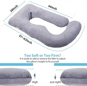 Almohadas <span class=keywords><strong>de</strong></span> Maternidad en Forma <span class=keywords><strong>de</strong></span> J, <span class=keywords><strong>de</strong></span> Terciopelo, con Relleno <span class=keywords><strong>de</strong></span> Espuma, para Soporte <span class=keywords><strong>de</strong></span> Piernas, para Embarazadas y Bebés - Product Image 4