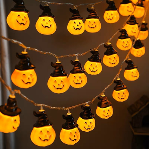 <span class=keywords><strong>Halloween</strong></span> Trang Trí Ngôi Nhà Ma Ám Đèn Trang Trí LED Nhiều Phong Cách Bí Ngô Thổi Nhựa Jack-O '-Đèn Lồng Chuỗi Cho Đảng - Product Image 6