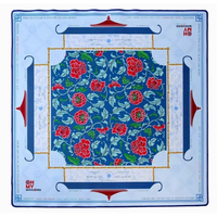 Mahjong de voyage pliable personnalisé 33x33 avec tapis de jeu et sac de rangement, design étanche et silencieux, impression de logo personnalisée pour la vente en gros OEM