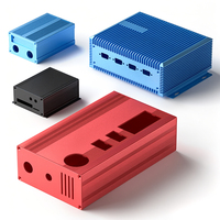 Boîtiers électroniques en aluminium extrudé anodisé sur mesure usinés CNC, coques de projet, boîtiers de blindage divisés pour PCB, boîtes de jonction de signal