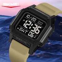 Chronomètre design vieilli à prix d'usine en gros de Chine Affichage à cadran numérique résistant à l'eau Caractéristique d'alarme à bande en plastique