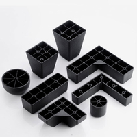 Pieds de meubles en plastique renforcé en forme de L modernes pour canapé et support d'armoire