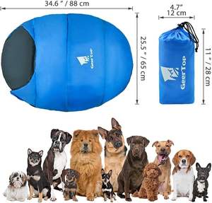 Lit portable durable pour animaux de compagnie pour petits chiens et chats Sac de couchage lavable pour chiens Transporteurs et produits de voyage compressibles confortables - Product Image 5