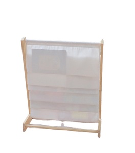 Decoración <span class=keywords><strong>del</strong></span> hogar Estante <span class=keywords><strong>de</strong></span> almacenamiento <span class=keywords><strong>de</strong></span> <span class=keywords><strong>libros</strong></span> plegable <span class=keywords><strong>de</strong></span> madera portátil moderno con bolsillos <span class=keywords><strong>de</strong></span> lona para niños y - Product Image 5
