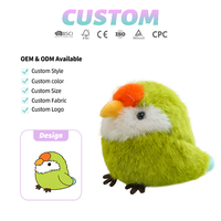 Peluche d'oiseau esthétique douce au design minimaliste et texture Minky, oreiller décoratif personnalisé OEM pour lit