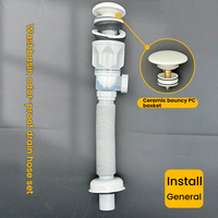 Tuyau d'évacuation d'évier de salle de bain moderne en PVC flexible chromé de 1-1/4 pouces, modèle Jade Hill 6542, facile à nettoyer, anti-odeur, vente en gros