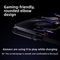 Câble de données 2-en-1 en nylon tressé 240W 1,5M avec support de téléphone rotatif à 360 degrés, câble Type-C pour iPhone et Android