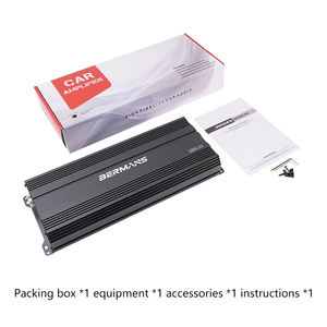 Amplificador de coche clase <span class=keywords><strong>D</strong></span> de alta potencia de 1500 vatios para subwoofer y altavoz, con disipación de calor cruzada y monoamplificador de aluminio - Product Image 6