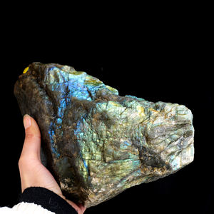 หินคริสตัลธรรมชาติงานหัตถกรรมคริสตัลขนาดใหญ่สำหรับสวนหินลาบราดอไรต์ - Product Image 3