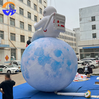 Modèle gonflable personnalisé de planète et d'astronaute en tissu Oxford, accessoires de décoration promotionnelle pour campagne publicitaire sur le thème de l'espace