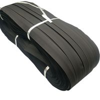 Ruban de fermeture éclair auto-bloquant écologique et imperméable en plastique/nylon noir en rouleau pour usine de vêtements de pluie et fournitures de couture