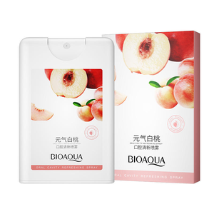 BIOAQUA <span class=keywords><strong>Spray</strong></span> buccal antibactérien à la menthe naturelle et à la pêche blanche, éliminateur de mauvaise haleine, soin buccal portable <span class=keywords><strong>pour</strong></span> femmes - Product Image 5