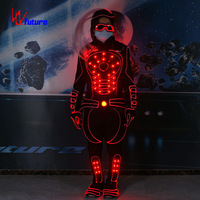 Costume de robot futuriste LED avec fil EL lumineux pour scène, idéal pour boîte de nuit, carnaval, spectacle de danse, événement, performance, fête, défilé