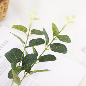 ช่อดอกยูคาลิปตัสประดิษฐ์ สีเขียวนมขาว ดอกไม้ผ้าไหม คุณภาพสูง สำหรับตกแต่งงานแต่งงาน - Product Image 4