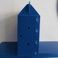 Boîte en plastique recyclé pour volailles, poussins, aliments pour poulets, emballage cadeau pour fruits, type Gable, fabriquée en Chine
