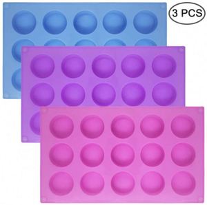 15 Holes Cylinder Silicone Molds for Making Chocolate Candy Soap Muffin Cupcake Brownie Cake Pudding Baking <b>Cookie</b> - Product Image 2