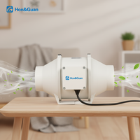 Ventilateur axial à conduit AC 220~240V/50Hz avec roulement à billes et pales en plastique, électrique, personnalisable OEM/ODM pour usage hôtelier