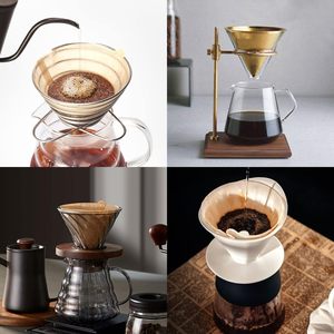 Bán buôn tùy chỉnh 185 mét ủ cà phê đóng hộp lọc dùng một lần giỏ cà phê Bộ lọc 1-4 <span class=keywords><strong>cup</strong></span> Trắng lọc cà phê - Product Image 5