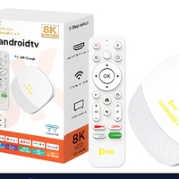 TV98 ATV MAX IPTV STB Décodeur WIFI double bande 8K Android 12 Lecteur de streaming OTT intégré