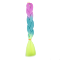 Extensions de cheveux synthétiques néon ombrés de 24 pouces, 100g, brillants dans l'obscurité, cheveux lumineux pour tresses jumbo