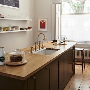Gabinetes de cocina de diseños modernos Cavio, muebles para el hogar personalizados completos, Unidad de melamina de estilo coctelera, armarios de doble fregadero, cocina - Product Image 3