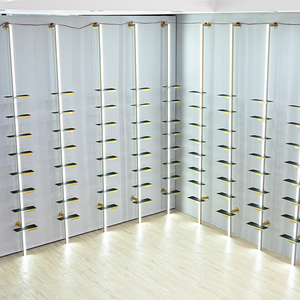 Sneakers hiển thị đứng hiện đại slatwall kệ màu đen hiển thị kệ treo tường nổi kệ giá giày - Product Image 2