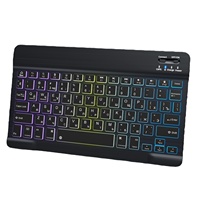 2023 keyboard dan mouse Bluetooth lampu latar baru, cocok untuk ipad tablet keyboard tujuh warna mengeluarkan cahaya keyboard Bluetooth