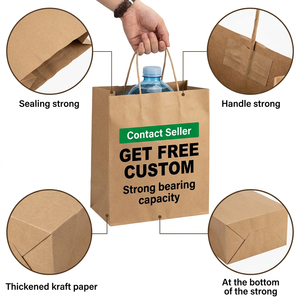 Ensemble de marquage de vêtements de luxe sur mesure : sac de shopping en papier kraft brun naturel, boîte cadeau pour vêtements, et ensemble d'étiquettes personnalisées - Product Image 3