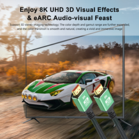 Câble HDMI ultra haute vitesse 8K jusqu'à 48 Gbps de taux de transfert, couleur profonde 240hz 48 bits