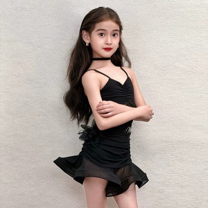 Traje <span class=keywords><strong>de</strong></span> Baile Latino Estilo 2026 para Niñas, Conjunto <span class=keywords><strong>de</strong></span> Entrenamiento con Tirantes para Verano, Traje <span class=keywords><strong>de</strong></span> Baile <span class=keywords><strong>de</strong></span> Poliéster <span class=keywords><strong>de</strong></span> Alta Calidad para Presentaciones - Product Image 2