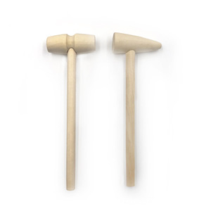 Petit marteau en bois, 5 pièces, accessoires pour animaux, <span class=keywords><strong>jouets</strong></span> et accessoires, artisanat en bois, outils de gâteau, marteau de chasse au chocolat - Product Image 3