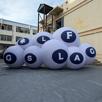 Ballon nuage gonflable de 6 m de long pour la décoration de scène, combinaison de ballons gonflables avec lettres pour les activités sportives