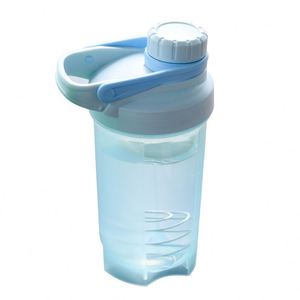 Shaker de protéines minimaliste 500 ml en stock usine, avec gobelet à boire directement, étanche, compatible lave-vaisselle, logo personnalisé, fitness - Product Image 2
