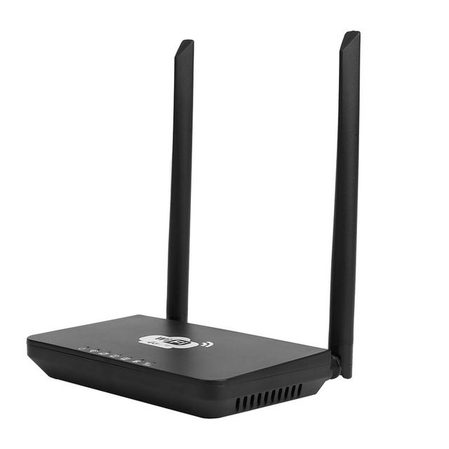 4G LTE WiFi Router 300Mbps High-speed Wireless Router with SIM Card Slot 2 External Antennas Black UK Plug