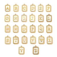 Pendentif Rétro Fait Main DIY en Forme de Coquille Croissant avec Breloque 26 Lettres, en Acier Inoxydable Poli, Accessoire de Bijoux de Mode pour Initiales