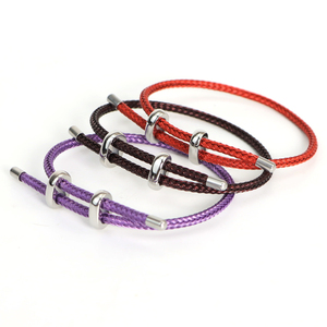 Pulseras Unisex <span class=keywords><strong>de</strong></span> Acero Inoxidable con Forma <span class=keywords><strong>de</strong></span> 8 en Oro <span class=keywords><strong>de</strong></span> 18K, Modernas y Coloridas, con Cable Trenzado y Piedras Principales <span class=keywords><strong>de</strong></span> Diamante y Perla - Product Image 1