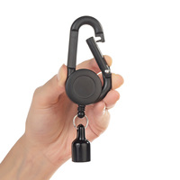 Vente en gros usine : Porte-briquet rétractable avec clip pour badge, logo personnalisé, modèle Premium Simplicity Leash Lighter