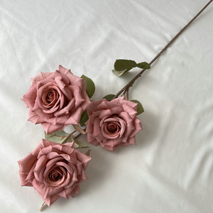 ดอกกุหลาบหัวเดียว 20 สี ช่อดอกไม้ประดิษฐ์สำหรับงานแต่งงาน - Product Image 3
