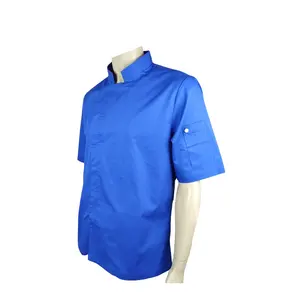 Куртка шеф-повара мягкая и удобная униформа для отелей Европейская для ресторана и бара Мужская новейший дизайн высококачественная синяя S-2XL